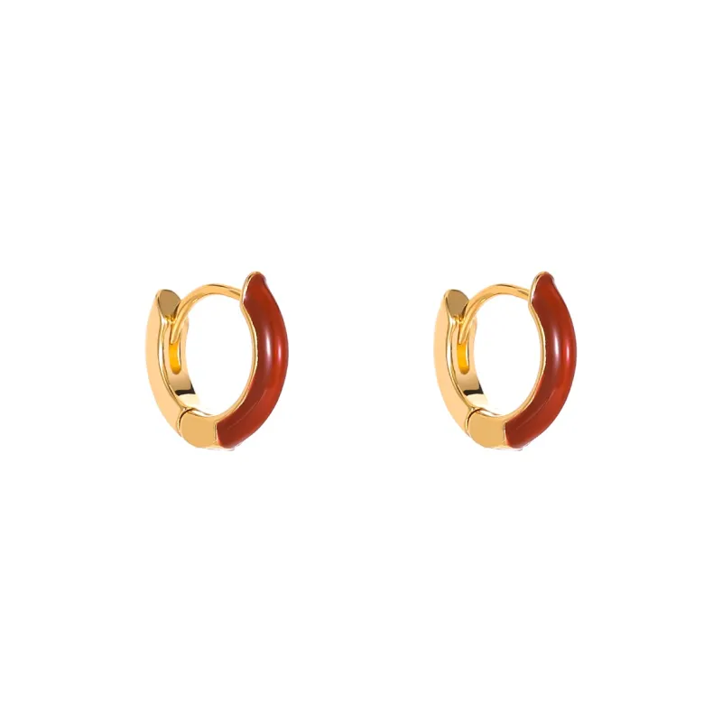 Rhymes Gold Plated Copper Earrings Women's-0