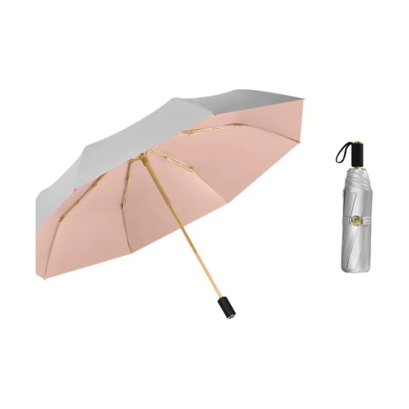 TIANWEI UMBRELLA Double Layer Titanium Silver Sun Umbrella With UV Protection All Weather Solid Color Umbrella-6