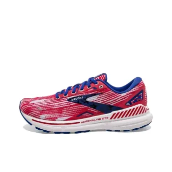 Brooks Anti Slip Wear Resistant Low Top Running Shoes Men's Red White