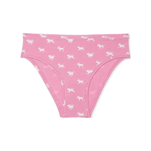Victoria's Secret PINK Cotton Cheeky Panty / Moonstone Pink Dog Print Underpants Women's 1 Pack Pink