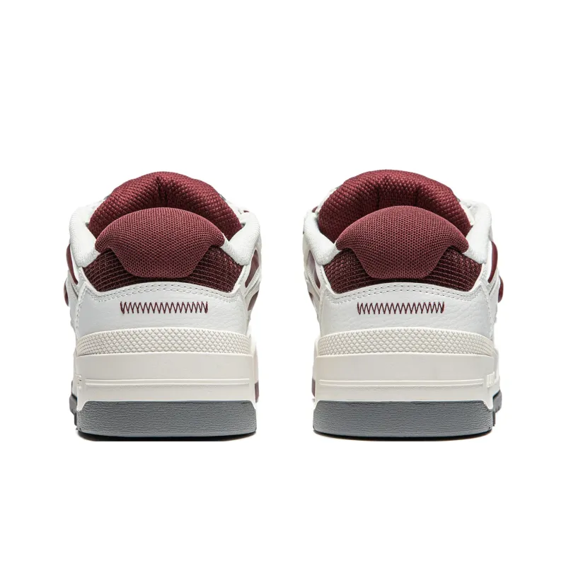 LiNing Journey V2 Slip Resistant Cushioning Wear Resistant Support Low Top Skateboard Shoes Women's White Red-5