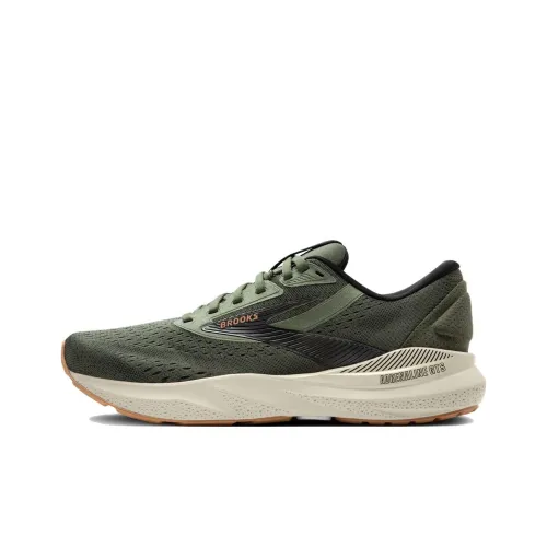 Brooks Anti Slip Wear Resistant Low Top Running Shoes Men's Dark Green