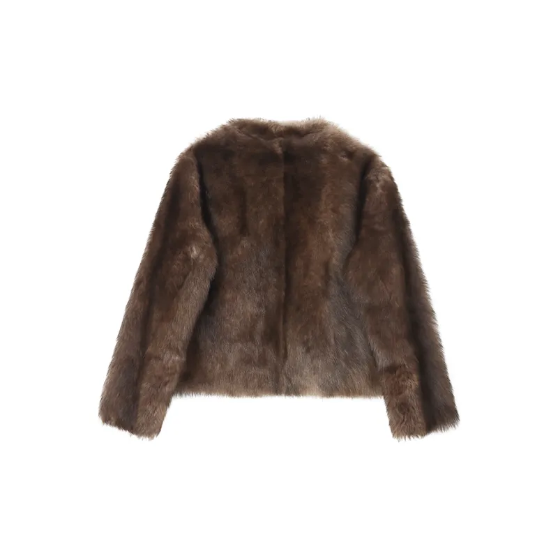 Coco Limited Fur Coat Women's Smudge Gray-3