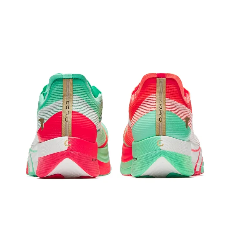 Anta C10 Pro Slip Resistant Breathable Low Top Running Shoes Men's Red Green Mismatched-4
