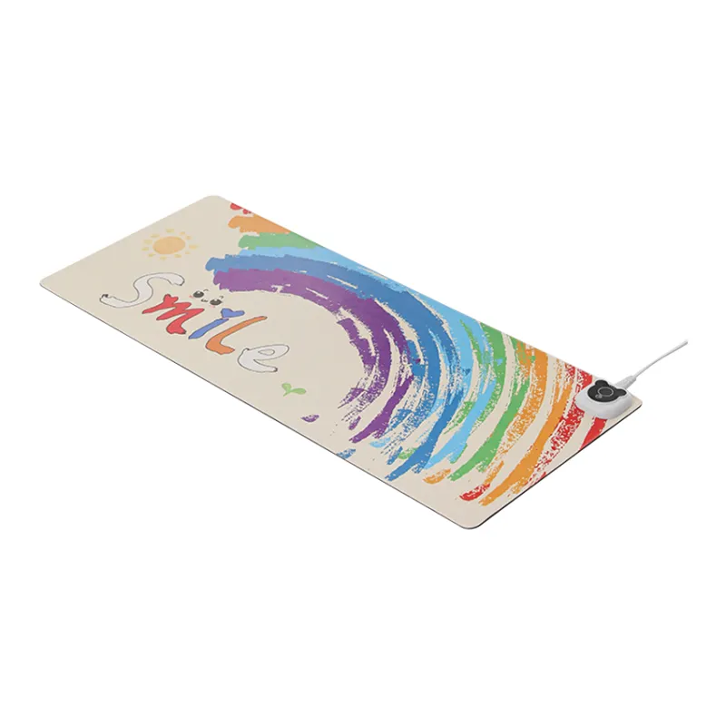 MUYKUY PU Extra Large Computer Desktop Winter Warming Desk Pad Dormitory Students Hand Warmer Pad Heating Mouse Pad-0