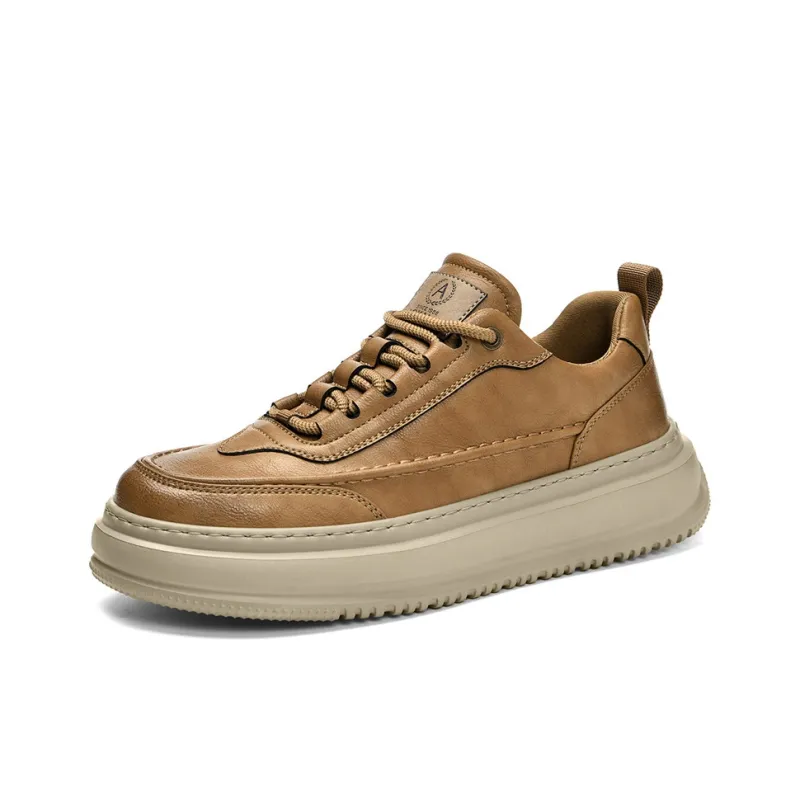 AOKANG Air Force One Series Skateboard Shoes Men Low Top Black, Yellow Brown-6