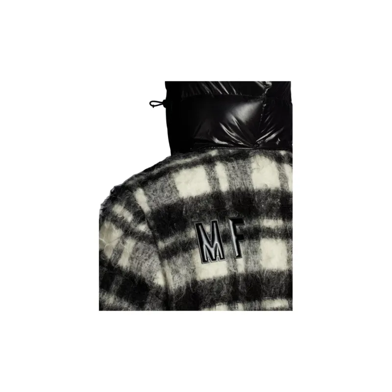 MONCLER GENIUS x Fragment Down Jacket Unisex Black White Plaid-2