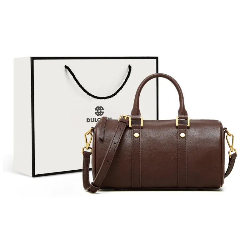 DULOREN Cow Leather Shoulder Bag Crossbody Bag Regular Women's Brown/Black/Green-5