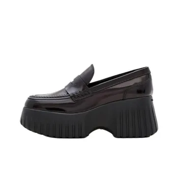 HOGAN H Stripes Slip On Platform Loafers Women's