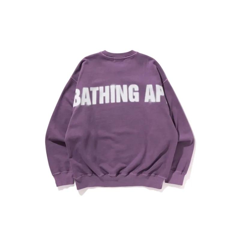 Bape Spray Ape Head Garment Dyed Crewneck-3