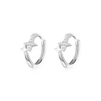 JOLLY NOTE Sterling Silver Earrings Unisex Good Luck