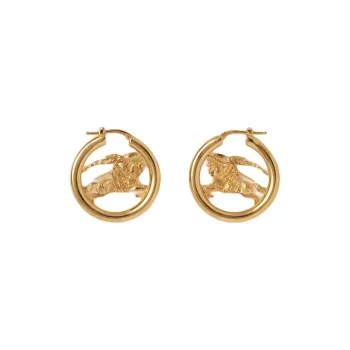 Burberry Brass Gold plated Earrings Women's Gold