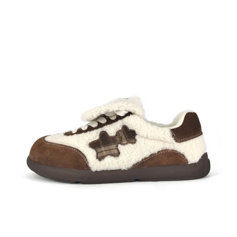MXGM Anti Slip Wear Resistant Lightweight Warm Low Top Casual Shoes Women's-4