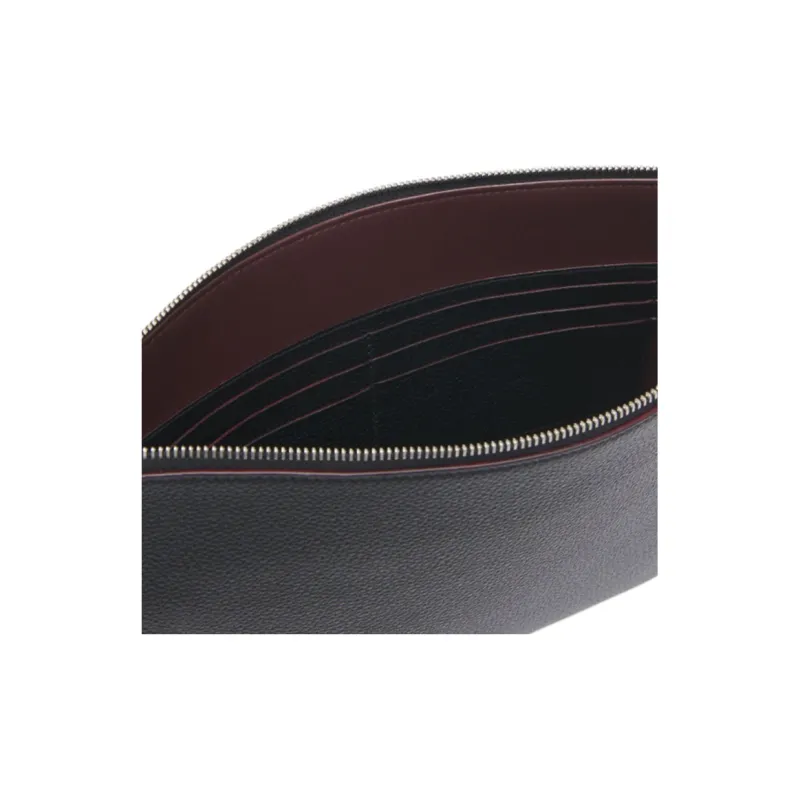 Alexander McQueen Calfskin Coin Purse Large Size Men's Black-2