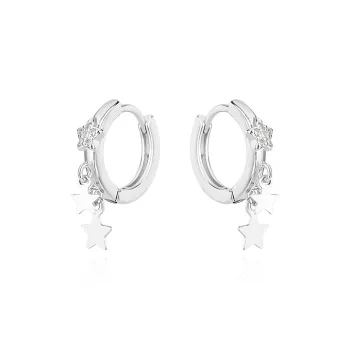 SHEEHHYY S999 Silver/zircon Earrings Women's