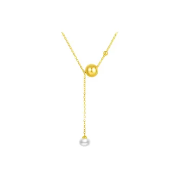 CHOW TAI SENG Pearl S925 Silver Necklace Elegant Choker Set Women's