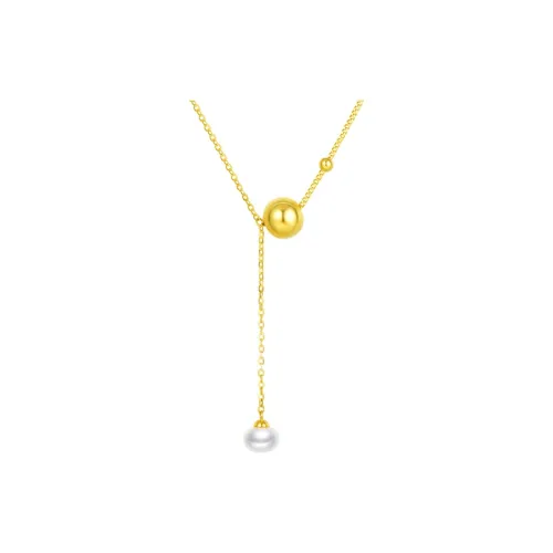 CHOW TAI SENG Pearl S925 Silver Necklace Elegant Choker Set Women's