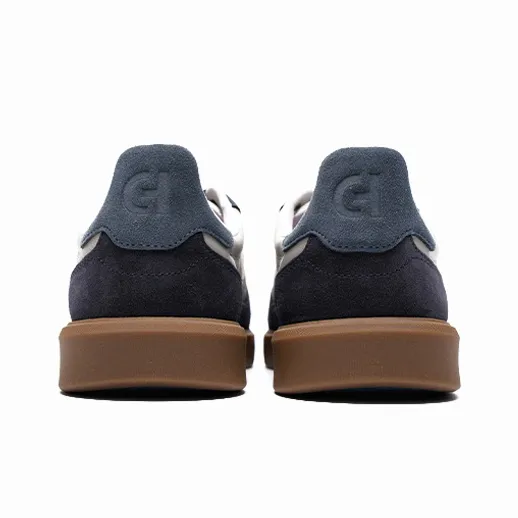 COLE HAAN Durable Lightweight And Breathable Low Top Skateboard Shoes Men's Milky White/blue-4