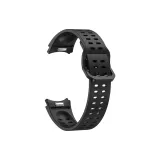 Black/Dual-Hole Button Style Silicone Strap