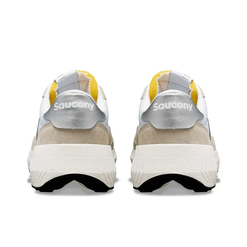 Saucony Cushioning Slip Resistant Low Top Running Shoes Unisex White Silver-4