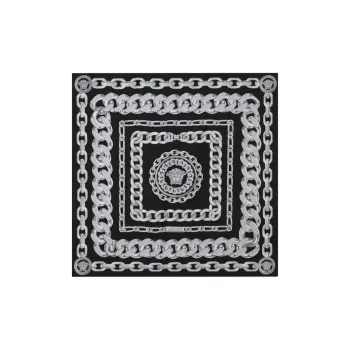 VERSACE Large Medusa Chain Silk Foulard