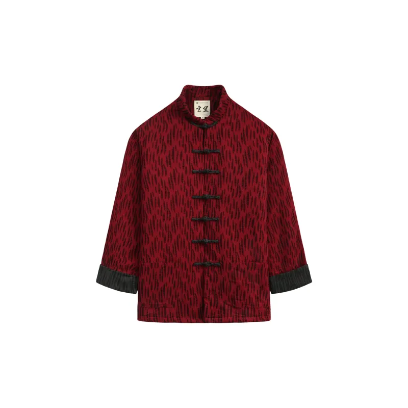 XUANSHENG Puffer Jacket Men's Burgundy-5