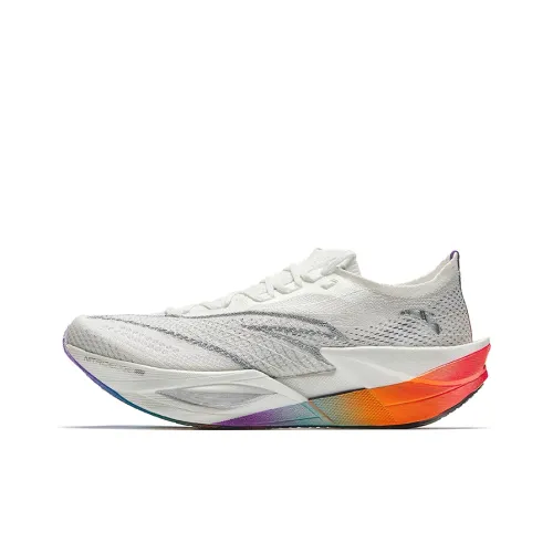 Anta C202 6.0 PRO Anti Slip Wear Resistant Low Top Casual Running Shoes Men's White Silver