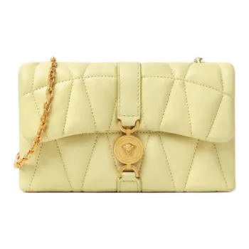 FANSIZHE Lambskin Shoulder Bag, Crossbody Bag Women's Yellow