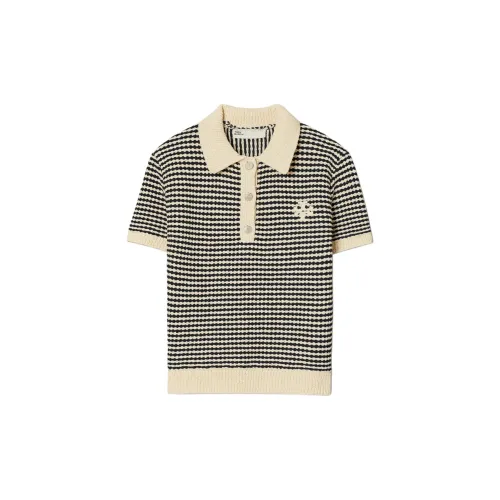 TORY BURCH Polo Shirt Women's Medium Size Marine Blue