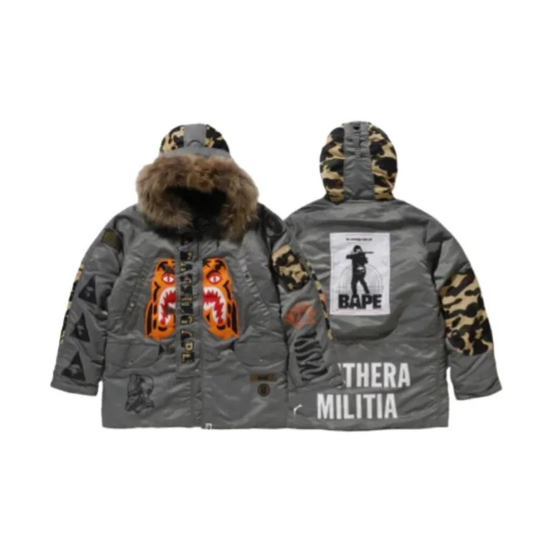 A BATHING APE Jackets Men Gray-2