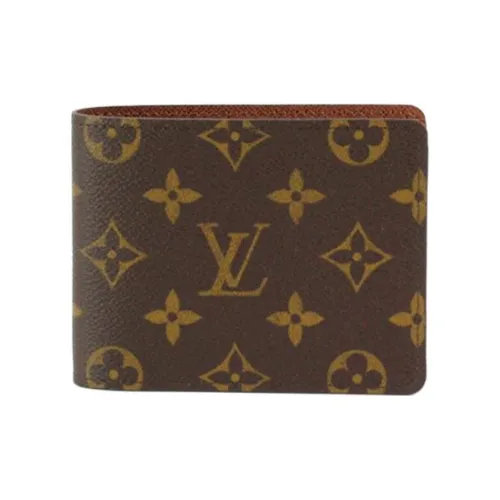 LOUIS VUITTON Multiple Monogram Canvas Wallet Unisex Dark Brown