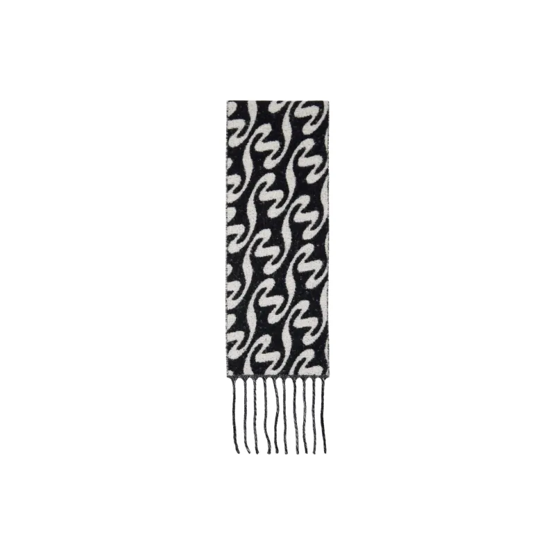 HOLZWEILER Wool Knit Scarves Women's Black-0