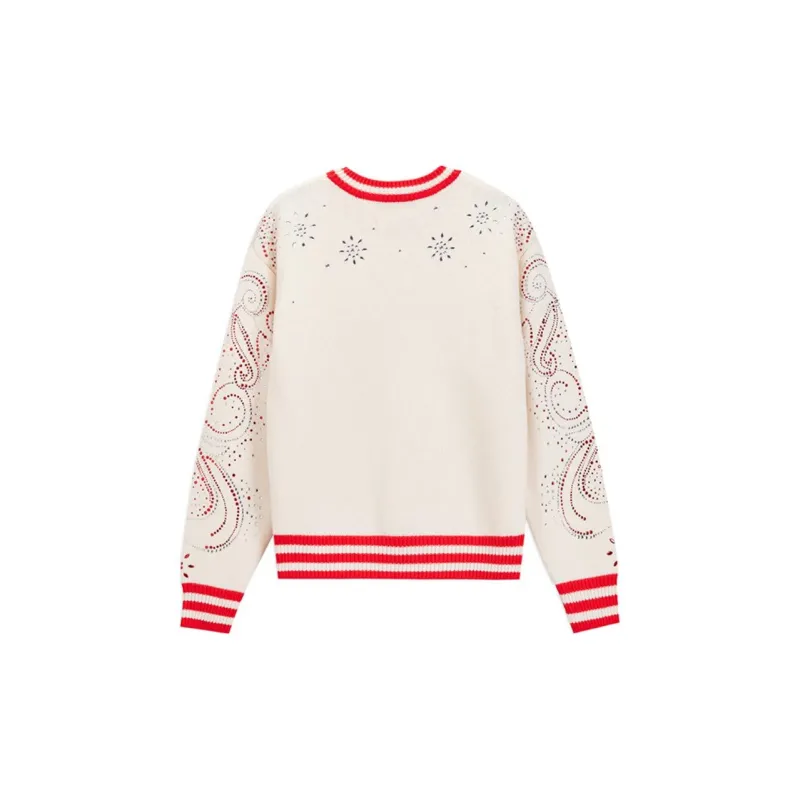 Ed Hardy FW24 Sweater Women's Ivory White-1