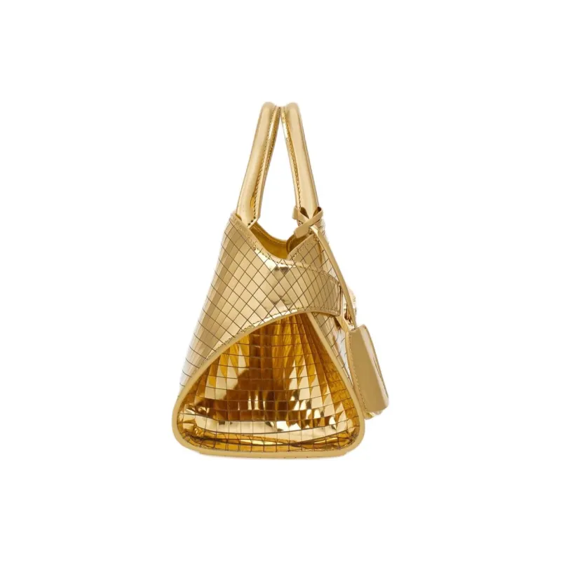 FERRAGAMO Calfskin Shoulder Bag Crossbody Bag Handbag Women's Gold-2