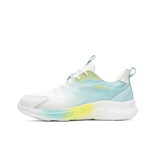 Warrior Anti Slip And Wear Resistant Lightweight Low Top Casual Running Shoes Men's White Blue Yellow