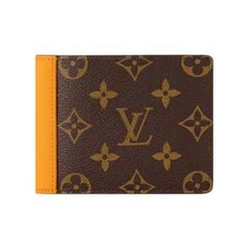 LOUIS VUITTON Multiple Coated Canvas Wallet Men's Safran Yellow