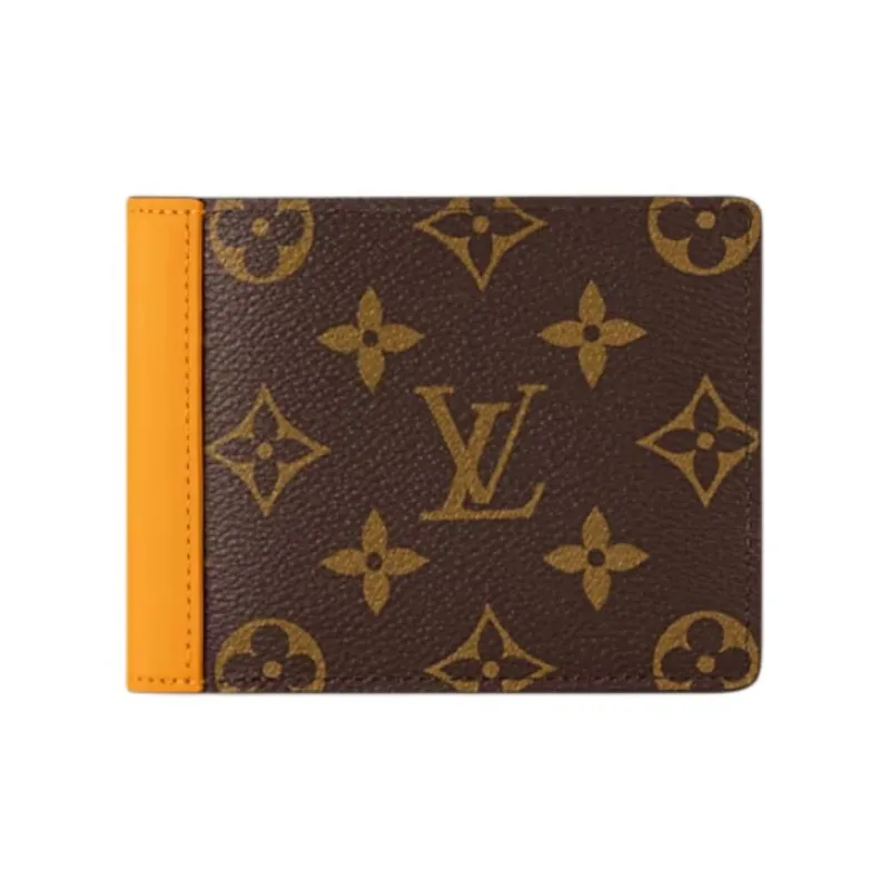 LOUIS VUITTON Multiple Coated Canvas Wallet Men's Safran Yellow-0