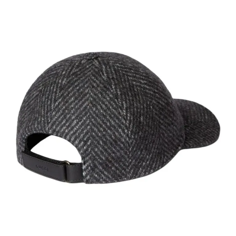GUCCI Wool, Cotton Baseball Caps Unisex Gray-2