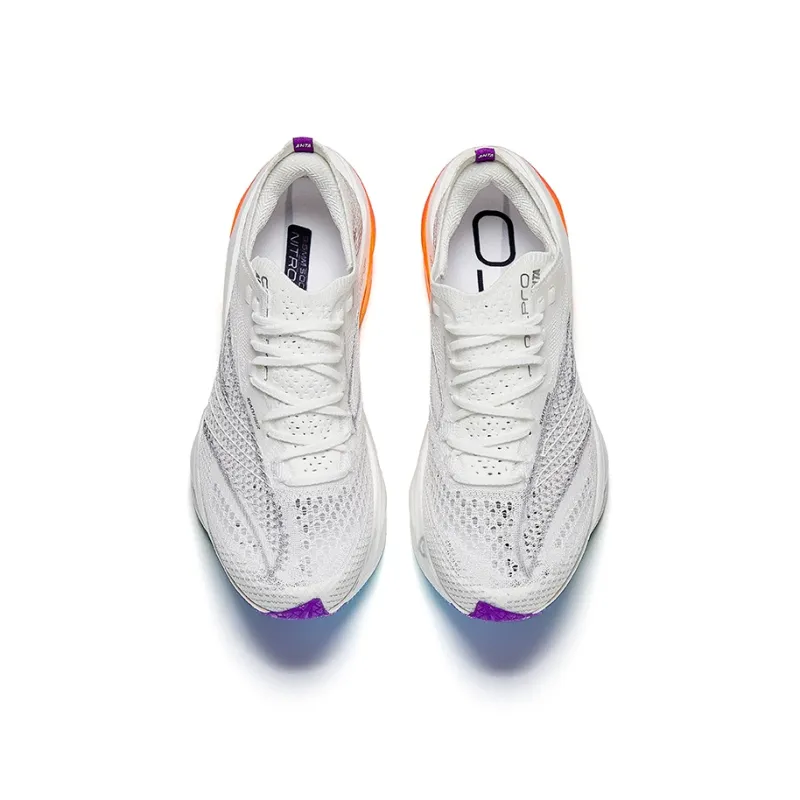 Anta C202 6.0 PRO Slip Resistant Breathable Low Top Casual Running Shoes Women's White Silver-2