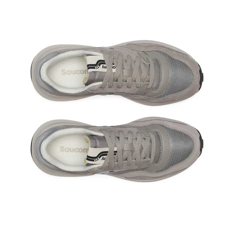 Saucony Jazz Anti Slip Wear Resistant Low Top Casual Running Shoes Women's Gray Silver-3