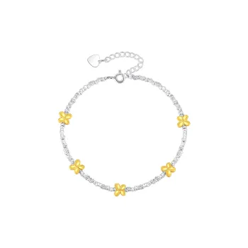 Heart Grass 999 Fine Silver Bracelets Women's