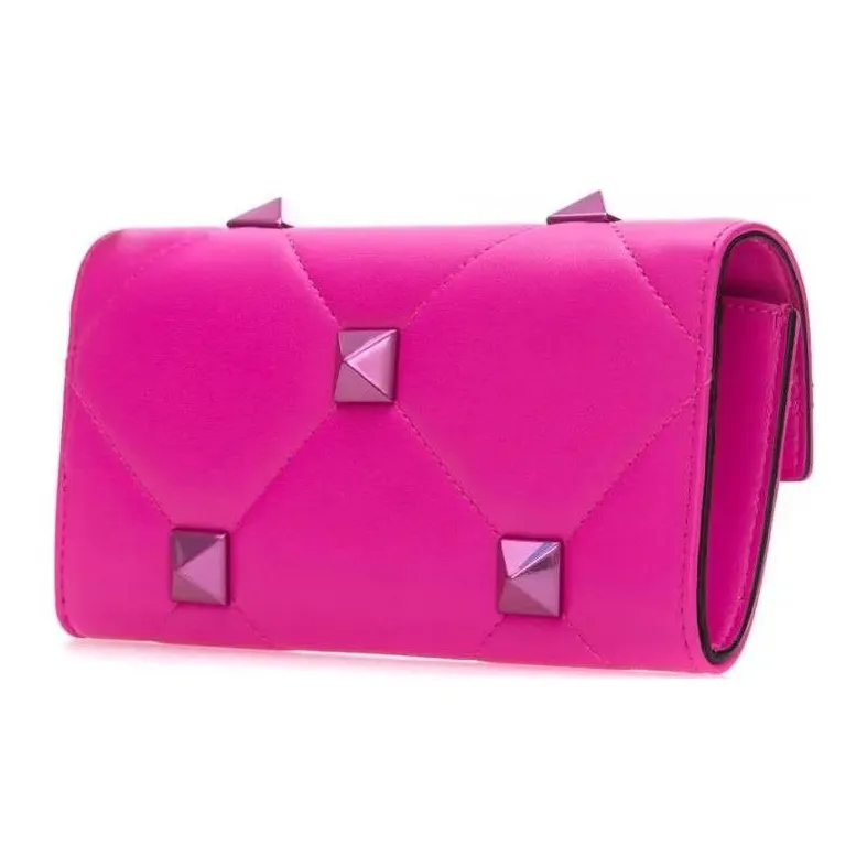 Valentino Roman Stud Leather Crossbody Bag Shoulder Bag Women's Pink-2
