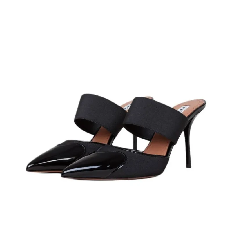 Alaia Heart Patch Heeled Mules Women's-2