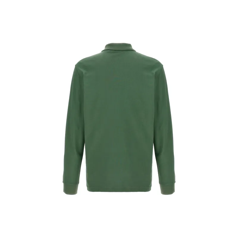 HUGO BOSS Logo Patch Long Sleeved Polo Shirt-1