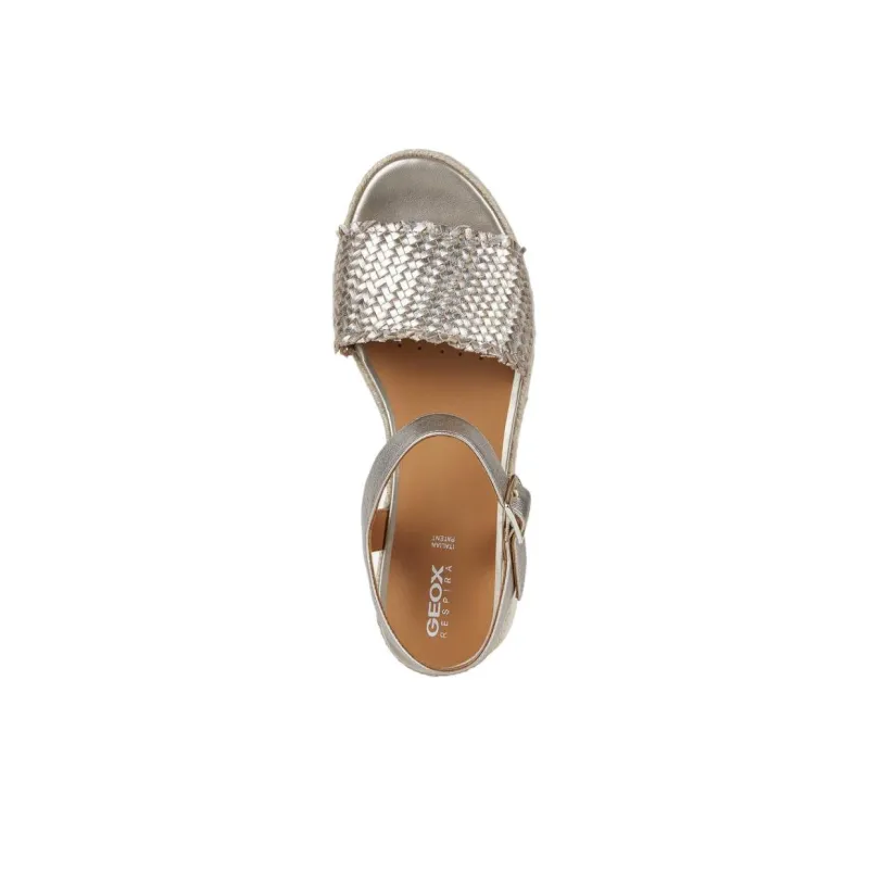 GEOX Eolie One Strap Sandals 5.5cm Women's Champagne-4