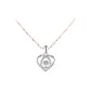 Heartbeat Necklace[Sunflower Seeds Arrow Heart Chain]White Zircon