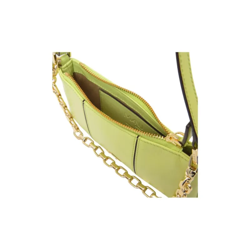 Manu Atelier Calfskin One Shoulder Chain Shoulder Bag Handbag Women's Green-3