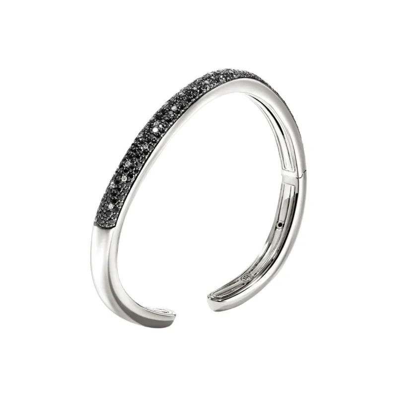 John Hardy Surf Hinged Diamond Cuff Bracelet-1