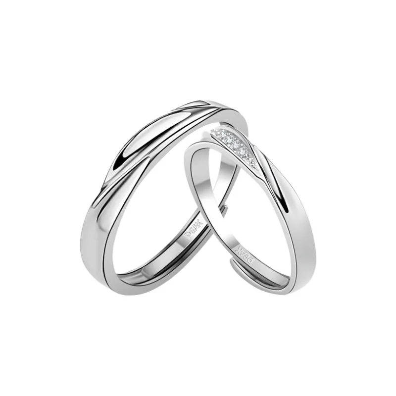 PEAK S925 Silver Ring Pair Unisex-4