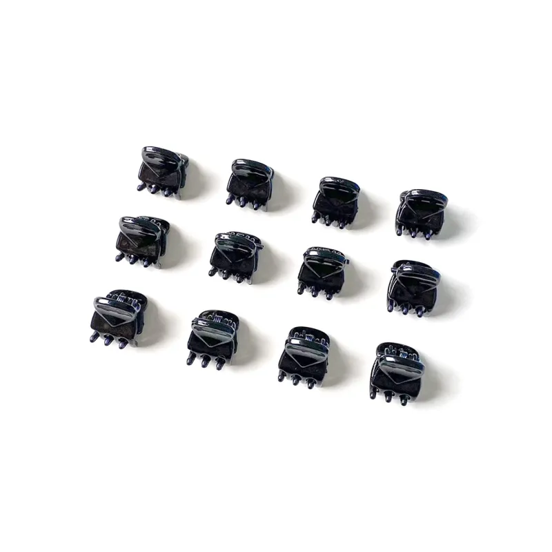 MIDNIGHT MOMENT Plastic Hair Clips Women's Black-9